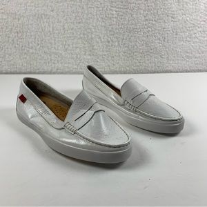 Marc Joseph York Womens‎ size 5.5 Shoes White Comfort Slip on Loafer NWOB 7333
